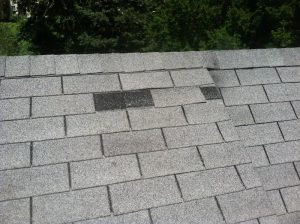 roof with shingles missing